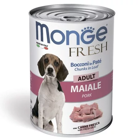 Monge Dog Fresh влажный корм для собак с мясным рулетом из свинины в консервах - 400 г
Monge Dog Fresh влажный корм для собак с мясным рулетом из свинины в консервах - 400 г