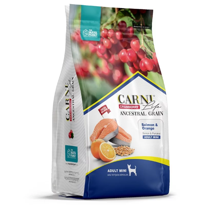 Carni Life Mini полнорационный сухой корм для собак мелких пород, низкозерновой, с лососем, апельсином и клюквой - 2,5 кг повседневный супер премиум для взрослых с апельсином мешок Турция 1 уп. х 1 шт. х 2.5 кг
Carni Life Mini полнорационный сухой корм для собак мелких пород, низкозерновой, с лососем, апельсином и клюквой - 2,5 кг повседневный супер премиум для взрослых с апельсином мешок Турция 1 уп. х 1 шт. х 2.5 кг