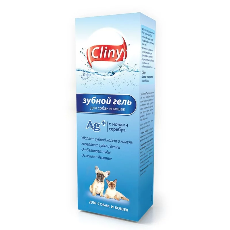 Cliny зубной гель для кошек и собак - 75 мл уход за полостью рта для всех возрастов Россия 1 уп. х 1 шт. х 0.32 кг
Cliny зубной гель для кошек и собак - 75 мл уход за полостью рта для всех возрастов Россия 1 уп. х 1 шт. х 0.32 кг