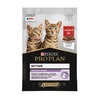 Pro Plan Kitten влажный корм для котят, с говядиной, кусочки в соусе, в паучах - 85 г