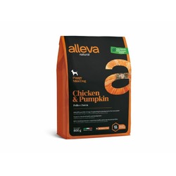 Alleva Natural Puppy Chicken & Pumpkin Mini сухой корм для щенков с курицей и тыквой - 800 г