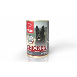 Blitz Classic Adult Dog полнорационный влажный корм для собак, фарш из курицы и телятины, в консервах - 400 г
