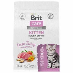 Brit Сare Cat Kitten Healthy Growth сухой корм для котят и беременных кормящих кошек, с индейкой - 0,4 кг