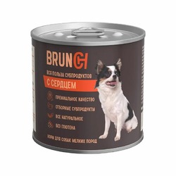 Brunch влажный корм для собак, фарш из сердца, в консервах - 240 г