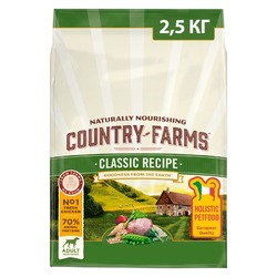 Сухой корм Country Farms для взрослых собак с курицей - 2,5 кг