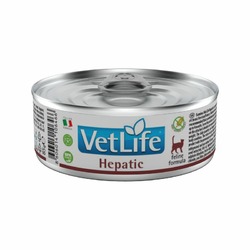 Farmina Vet Life Cat Hepatic влажный корм для взрослых кошек при заболеваниях печени, в консервах - 85 г