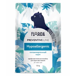 Florida Preventive Line Hypoallergenic полнорационный сухой корм для кошек, гипоаллергенный - 1,5 кг