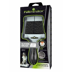 FURminator Slicker Brush Large Soft пуходерка для взрослых собак всех пород с мягкими щетинками