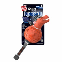 GiGwi игрушка для собак Динобол Т-рекс с отключаемой пищалкой, оранжевая