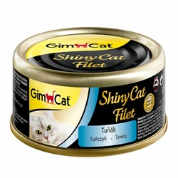 GimCat ShinyCat Filet влажный корм для кошек, из тунца, кусочки в бульоне, в консервах - 70 г