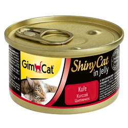 GimCat ShinyCat влажный корм для кошек, из цыпленка, кусочки в желе, в консервах - 70 г