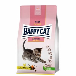 Happy Cat Kitten полнорационный сухой корм для котят, с домашней птицей