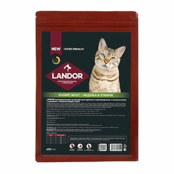 Landor сухой корм для кошек привередливых в питании, с индейкой и ягненком - 400 г