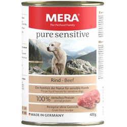 Mera Pure Sensitive Nassfutter полнорационный влажный корм для собак, с говядиной, в консервах - 400 г