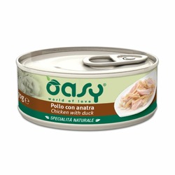 Oasy Wet Cat Specialita Naturali Chicken Duck влажный корм для взрослых кошек, дополнительное питание с курицей и уткой, в консервах - 70 г