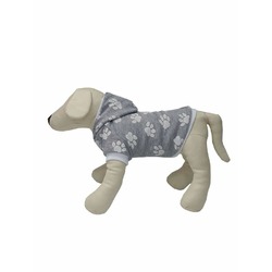 Футболка с капюшоном OSSO-fashion Лапки для собак любого возраста миниатюрных мелких и средних пород - р. 32