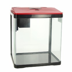 Prime аквариум с LED светильником и фильтром, красно-черный 7 л