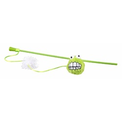 Rogz Catnip Fluffy Magic Stick Lime игрушка-дразнилка для кошек в виде удочки с плюшевым мячом, лаймовая