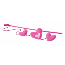 Rogz Catnip Hearts Magic Stick Pink игрушка-дразнилка для кошек в виде удочки с кошачьей мятой, розовая