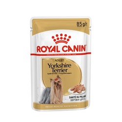 Royal Canin Yorkshire Terrier Adult полнорационный влажный корм для взрослых собак породы йоркширский терьер старше 10 месяцев, пашет, в паучах - 85 г