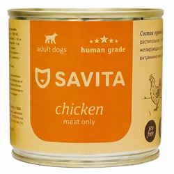 Savita влажный корм для собак, с курицей, в консервах - 240 г