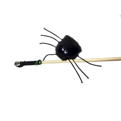 Semi игрушка-махалка для кошек, паук 2 на веревке, звенящая, из натуральной норки, черная