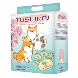 Toshiko впитывающие пеленки одноразовые для животных с ароматом сакуры 30 шт 60х90 см