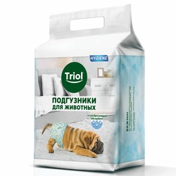 Triol XXL подгузник для собак весом от 30 кг, 10 шт