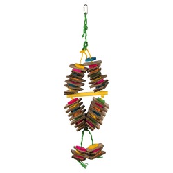 Trixie Игрушка на верёвке деревянная, разноцветная, 18×35 см