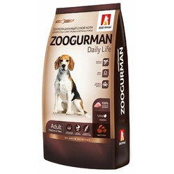 Зоогурман Daily Life полнорационный сухой корм для собак средних и крупных пород, с индейкой - 12 кг