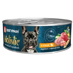 Зоогурман Holistic влажный корм для собак, паштет с уткой, индейкой и картофелем, в консервах - 100 г