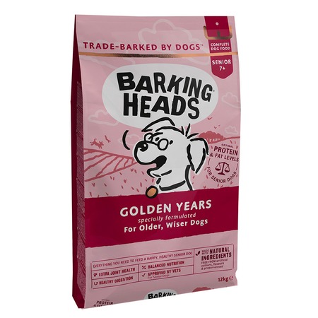 Barking Heads Сухой корм Barking Heads Золотые годы для пожилых собак старше 7 лет с курицей и рисом - 12 кг
