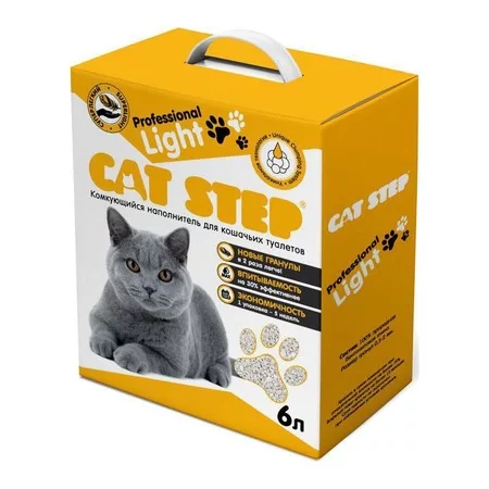 

Наполнитель Cat Step Professional Light для кошачьих туалетов бентонитовый комкующийся - 6 л