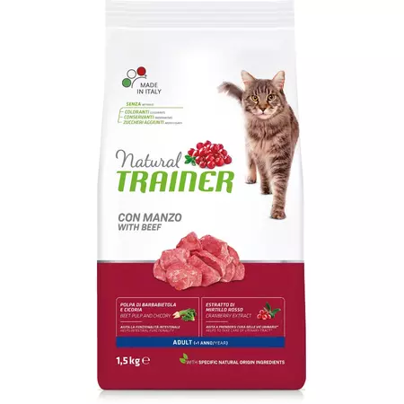 

Сухой корм Natural Trainer Cat Adult для взрослых кошек с говядиной - 1,5 кг