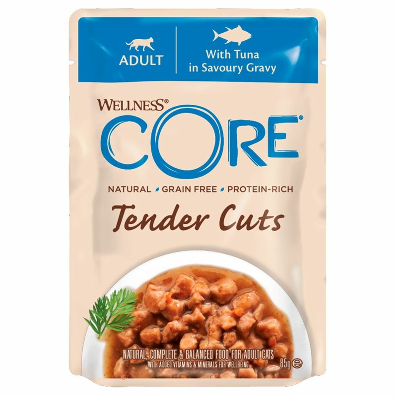Сore Tender Cuts влажный корм для кошек, из тунца, кусочки в соусе, в паучах - 85 г core сore tender cuts влажный корм для кошек из тунца кусочки в соусе в паучах 85 г