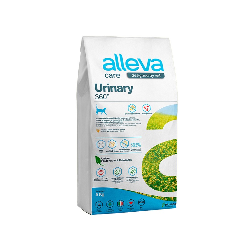 Alleva Care Urinary сухой корм для кошек, при МКБ, с яйцом - 5 кг для кормления супер премиум низкозерновые для взрослых с яйцом мешок 1 уп. х 1 шт. х 5 кг 00-00000801 - фото 1