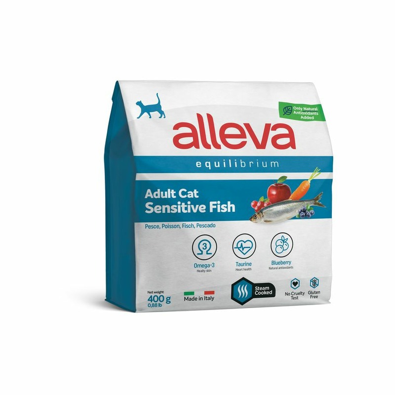 Alleva Equilibrium Sensitive сухой корм для кошек, с рыбой - 400 г для кормления супер премиум низкозерновые для взрослых с рыбой мешок 1 уп. х 1 шт. х 0.4 кг 00000012271 - фото 1