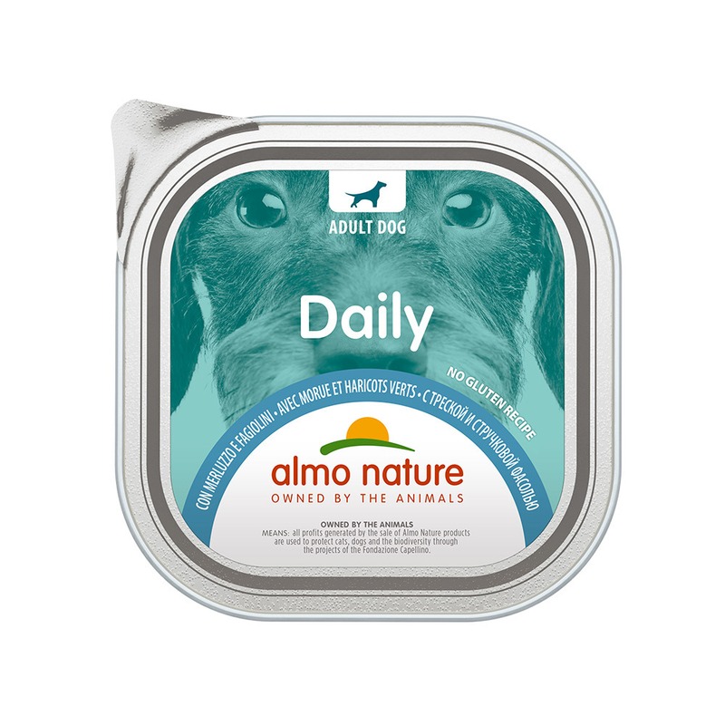 Фото - Almo nature Almo Nature Daily Menu Adult Dog Cod & Green Beans 300 г х 9 шт almo nature almo nature daily menu adult dog bio pate chicken