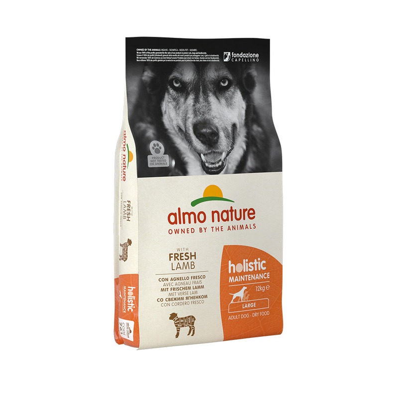 Almo Nature Holistic Adult Dog Large & Lamb 12 кг повседневный супер премиум холистики для взрослых с ягненком породы крупного размера мешок Италия 1 уп. х 1 шт. х 12 кг 10152-old - фото 1