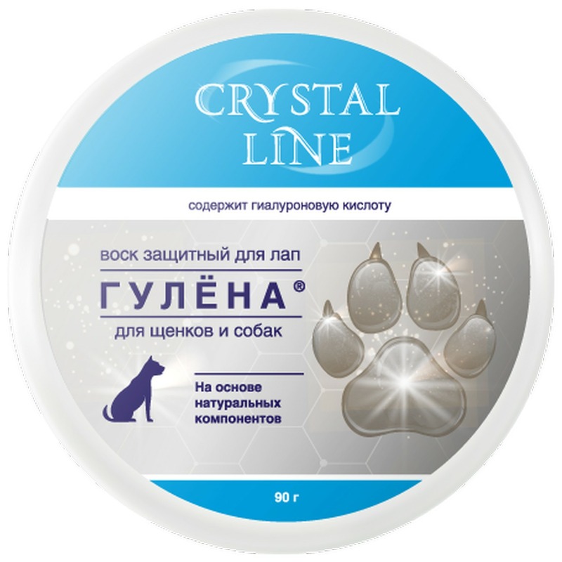 Apicenna Crystal Line Гулена защитный воск для лап собак - 90 г apicenna гулена воск для лап 90 г