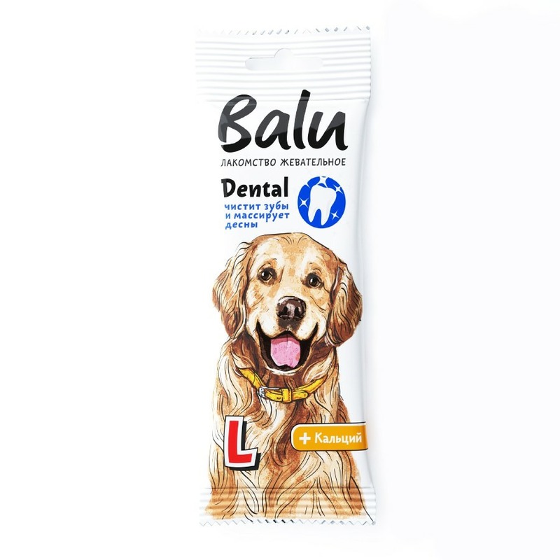 Balu Dental лакомство для собак крупных пород, жевательное, размер L - 36 г лакомство для собак balu жевательное dental для мелких пород размер s 36г