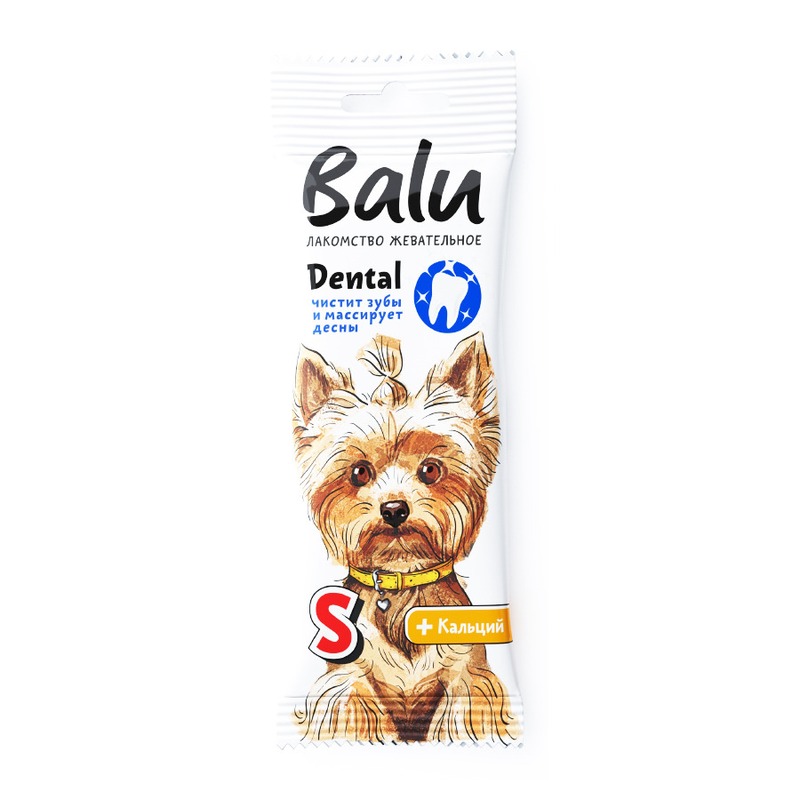 Balu Dental лакомство для собак мелких пород, жевательное, размер S - 36 г цена и фото