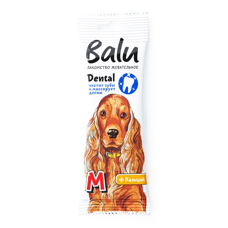 Balu Dental лакомство для собак средних пород, жевательное, размер M - 36 г жевательное лакомство triol dental norm с эвкалиптом для собак средних пород 75 г