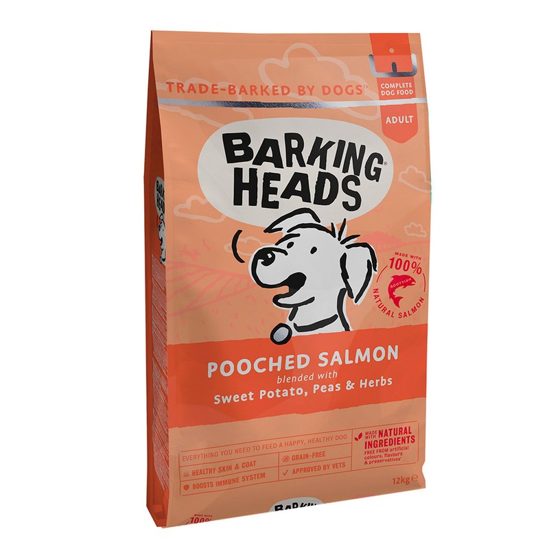 Сухой беззерновой корм Barking Heads Мисочку оближешь для взрослых собак с лососем и картофелем - 12 кг сухой беззерновой корм primordial для взрослых собак с курицей и лососем