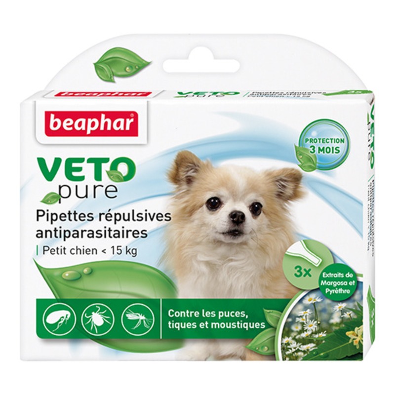 цена Beaphar Bio Stop On капли для собак мелких пород от блох, клещей и комаров - 3 пипетки