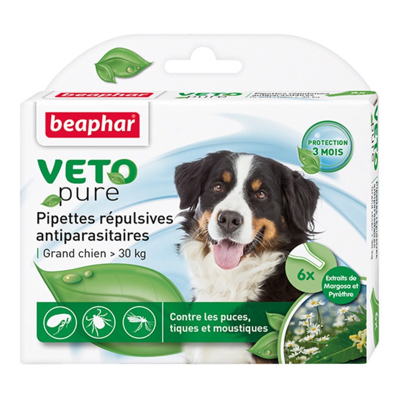 Средства от паразитов Beaphar Bio Spot On капли для собак крупных пород от блох, клещей и комаров - 6 пипеток от блох Нидерланды 1 уп. х 1 шт. х 0.49 кг