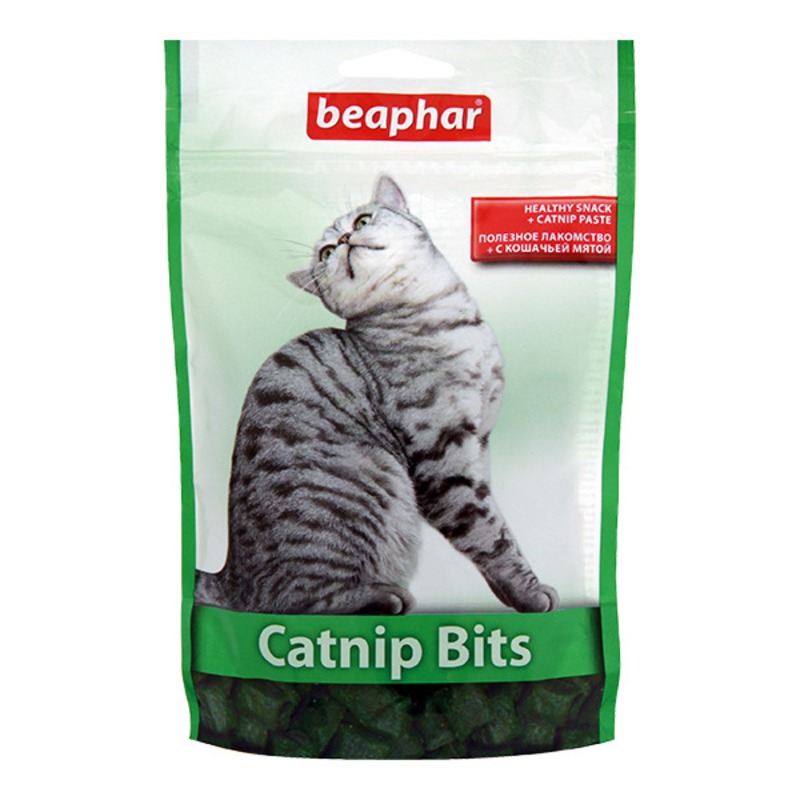 Beaphar Catnip-Bits подушечки для кошек с кошачьей мятой - 150 шт beaphar подушечки beaphar malt bits с мальт пастой 150 г
