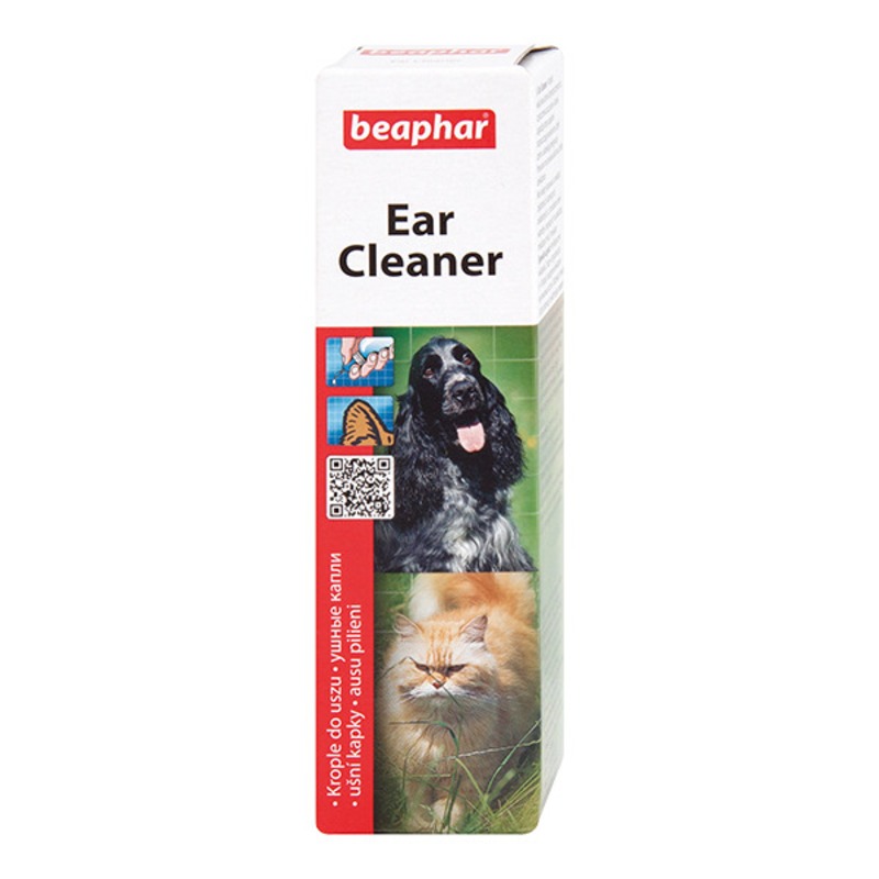 Лосьон Beaphar Ear-Cleaner для ухода за ушами для кошек и собак - 50 мл beaphar ear cleaner 50ml