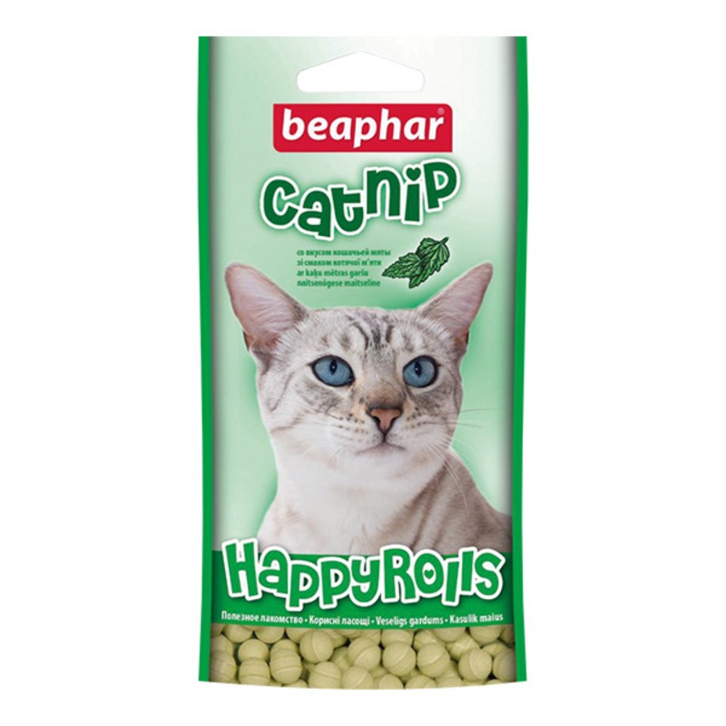 Beaphar Happy Rolls Catnip лакомство для кошек с кошачьей мятой - 80 шт beaphar catnip bits подушечки для кошек с кошачьей мятой 75 шт