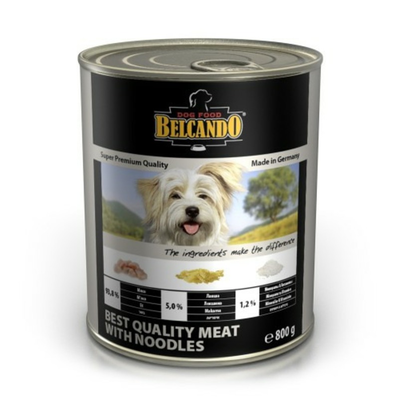 Консервы для собак Belcando Super Premium с отборным мясом и лапшой консервы для собак belcando super premium с индейкой и рисом 400 г